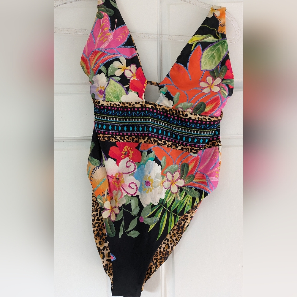 Boston Proper reverse deep plunge one piece